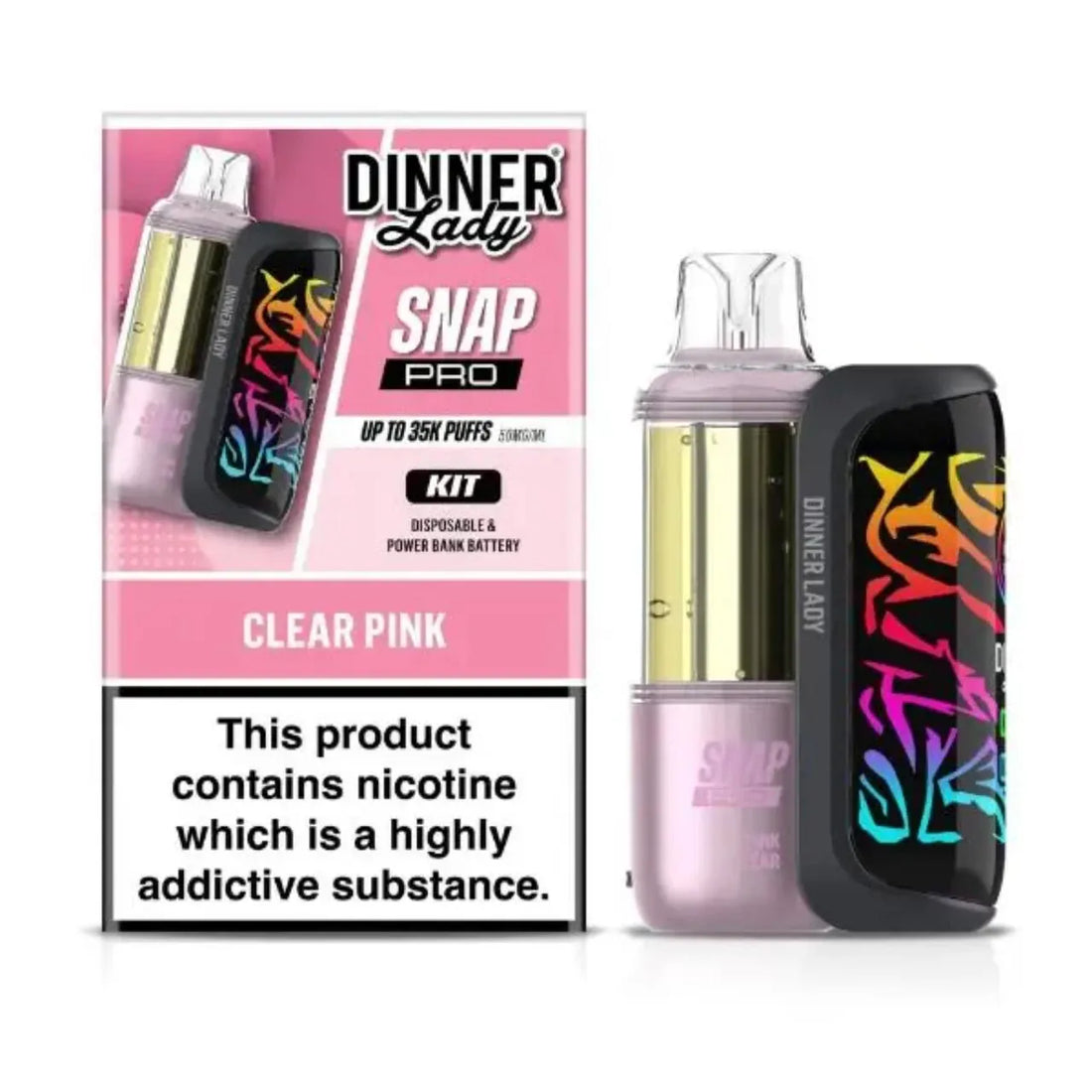 Dinner Lady Snap Pro KIT 35K - Disposable Vape (5%) (Box of 5) - MK Distro