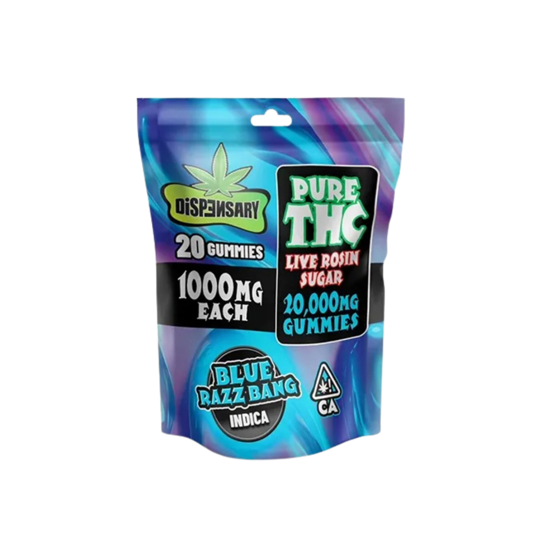 Dispensary - Pure THC-A Live Rosin Sugar - Delta Gummies (1000mg x 20 Gummies)