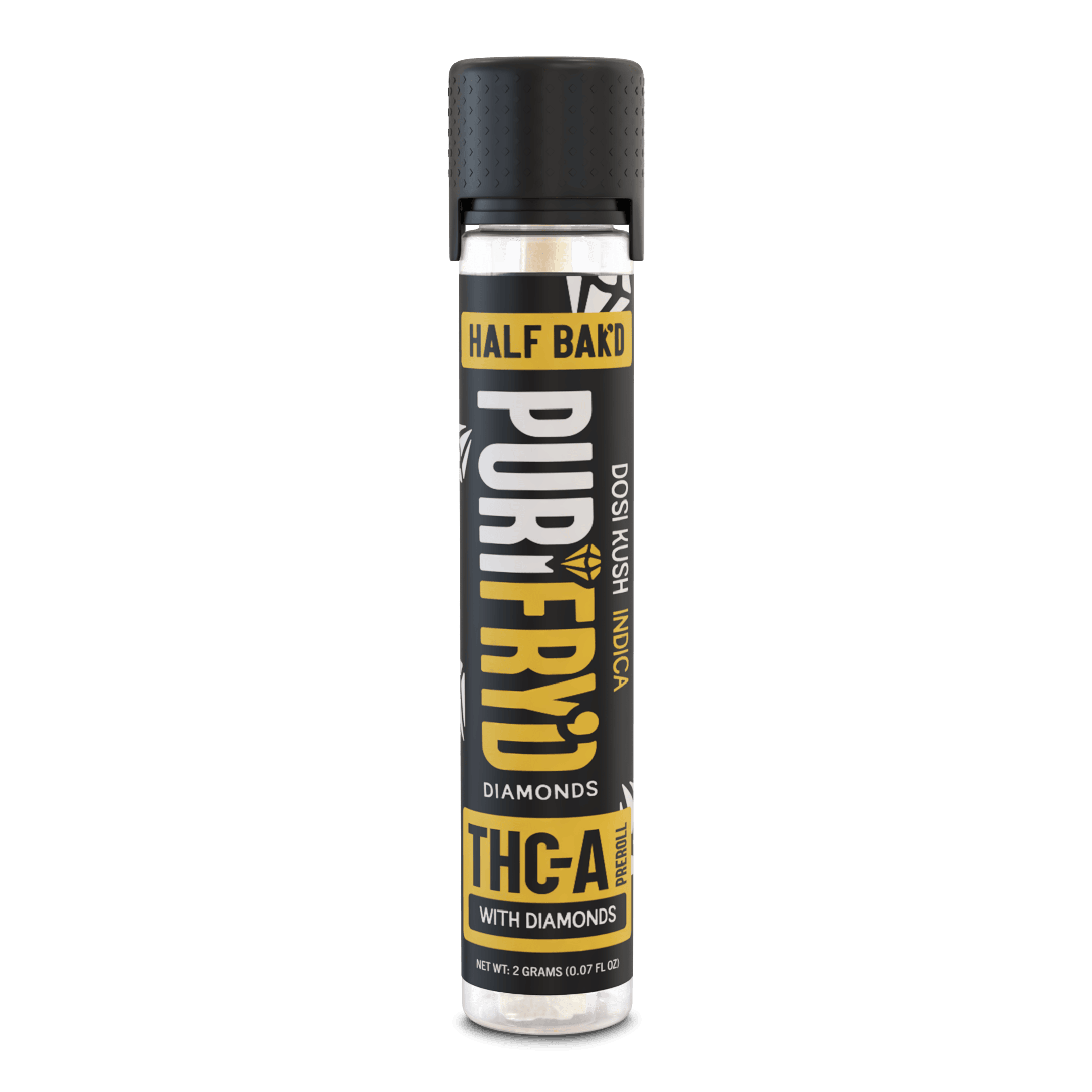 Half bak'd - Purifry'd Diamonds (THCA) - Delta Pre-Rolls (2g x 1 Pre-Roll) - MK Distro