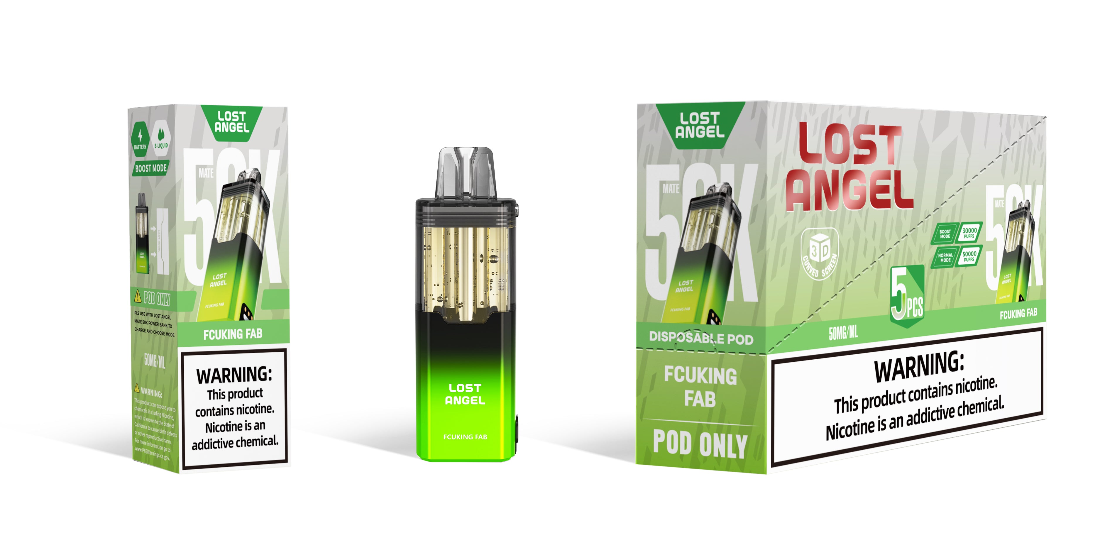 Lost Angel 50k POD - Disposable Vape (5%) (Box of 5)