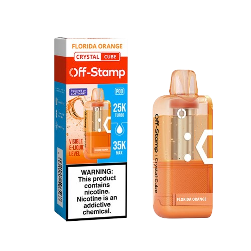 Off Stamp X-Cube Crystal Pod (TC) - Disposable Vapes (5% - 35,000 Puffs) - Box of 5  (TEXAS COMPLIANT)