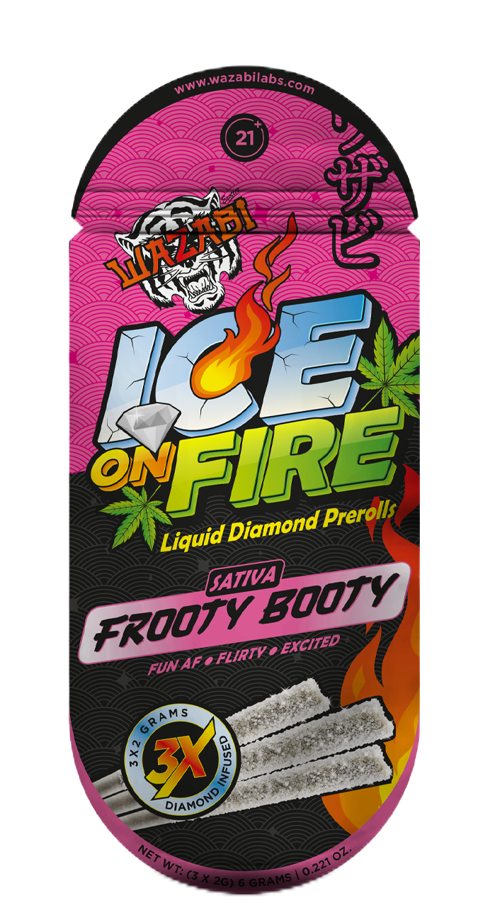 Wazabi Exotics - Ice On Fire Liquid Diamond Pre-Rolls(2g x 3 Pre-Rolls) - MK Distro