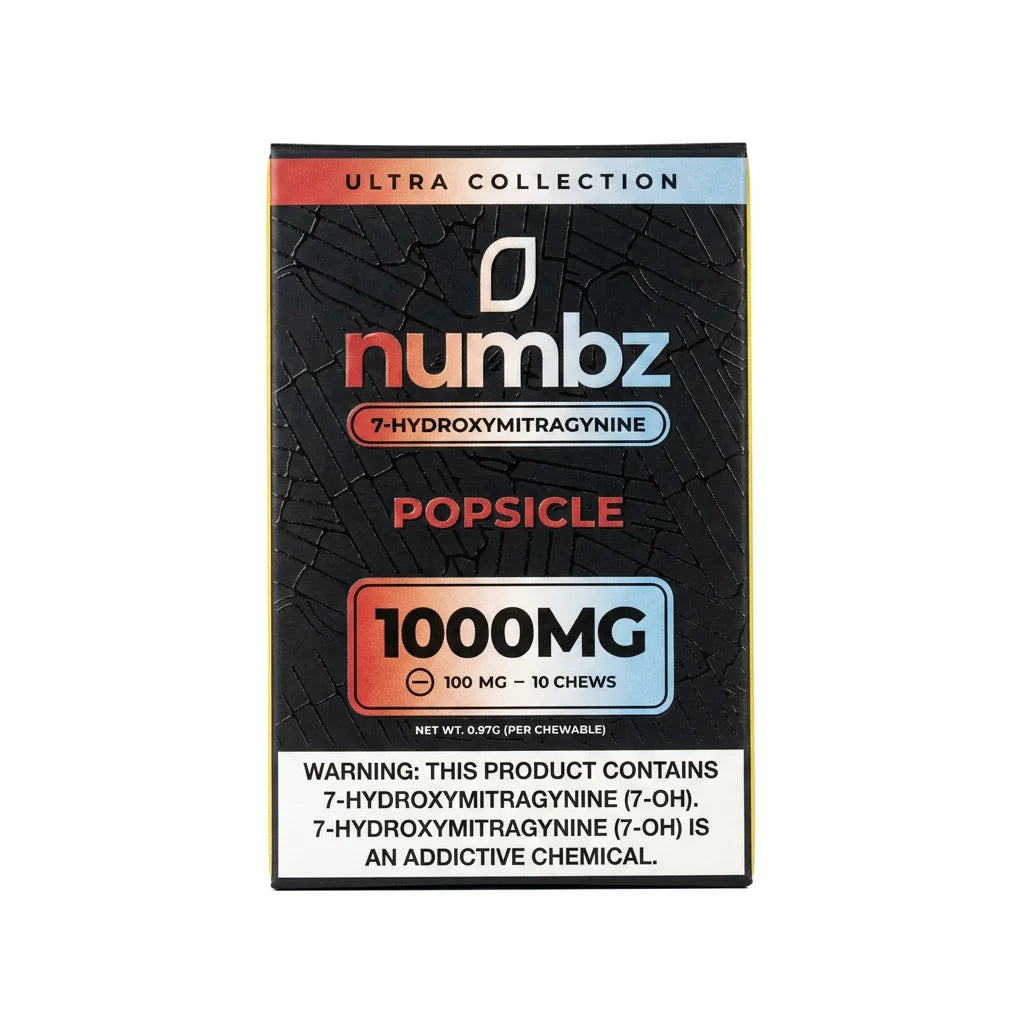 Numbz 1000mg (7OH|MIT) + Minor Alkaloids - Kratom Tablets (100mg x 10) (Box of 10)