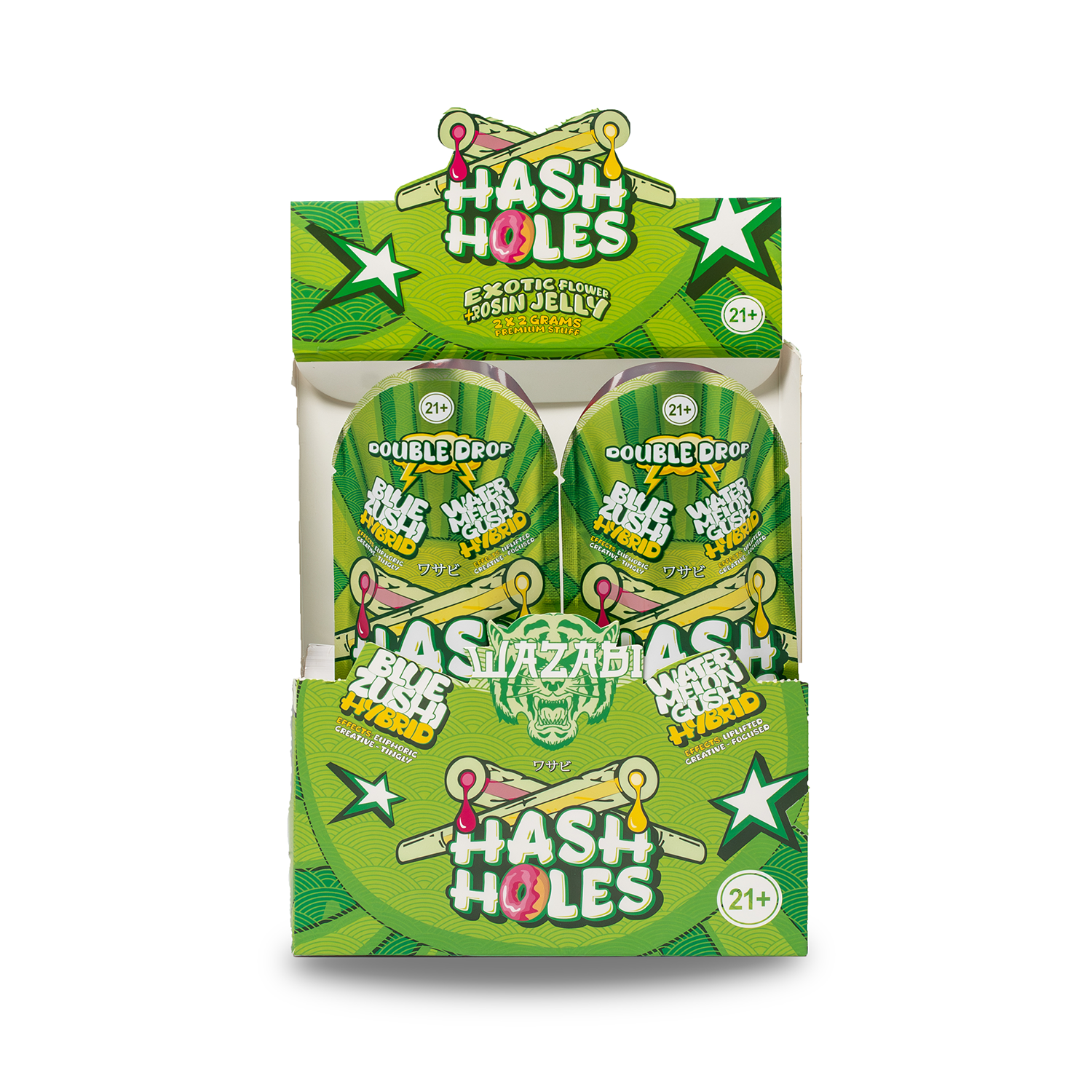 Wazabi Exotics - Hash Hole Double Drop Pre Rolls (2g x 2 Pre-Rolls)