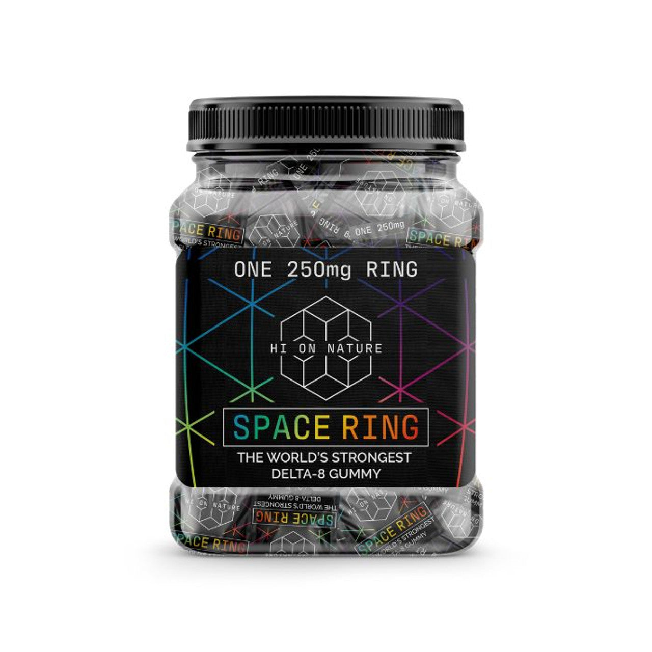 Hi On Nature (HON) -  Space Rings Jar (Delta-8) - Delta Gummies (250mg x 50 Gummies) - MK Distro