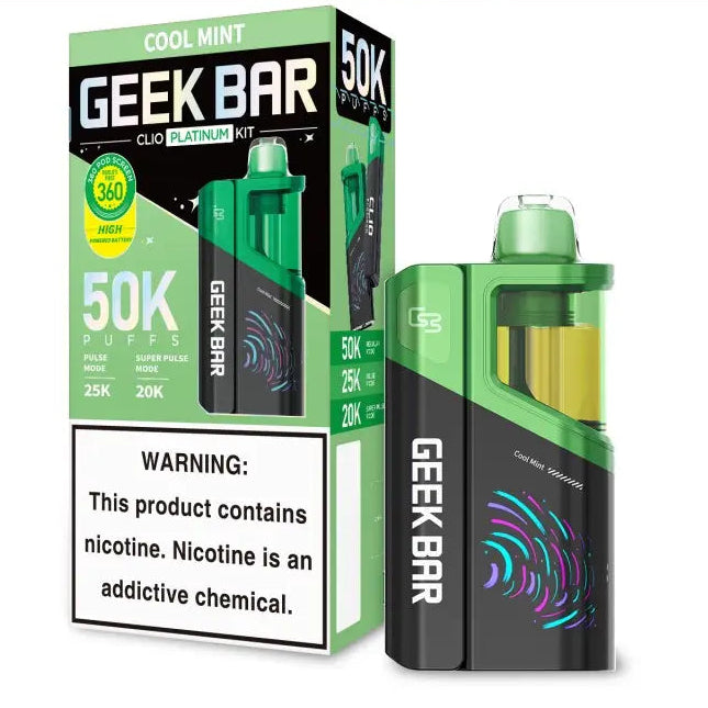 Geek Bar Clio Platinum KIT 50K - Disposable Vape (5%) (Box of 5)