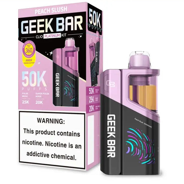 Geek Bar Clio Platinum KIT 50K - Disposable Vape (5%) (Box of 5)