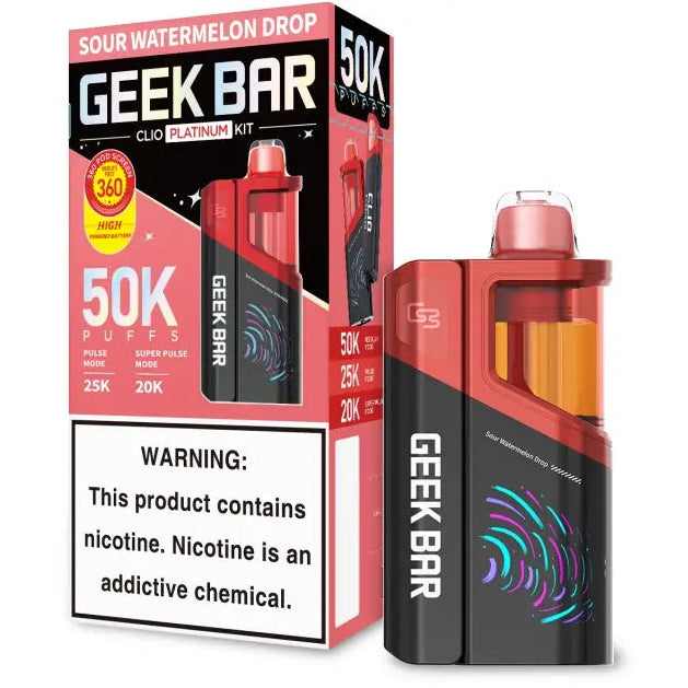 Geek Bar Clio Platinum KIT 50K - Disposable Vape (5%) (Box of 5)
