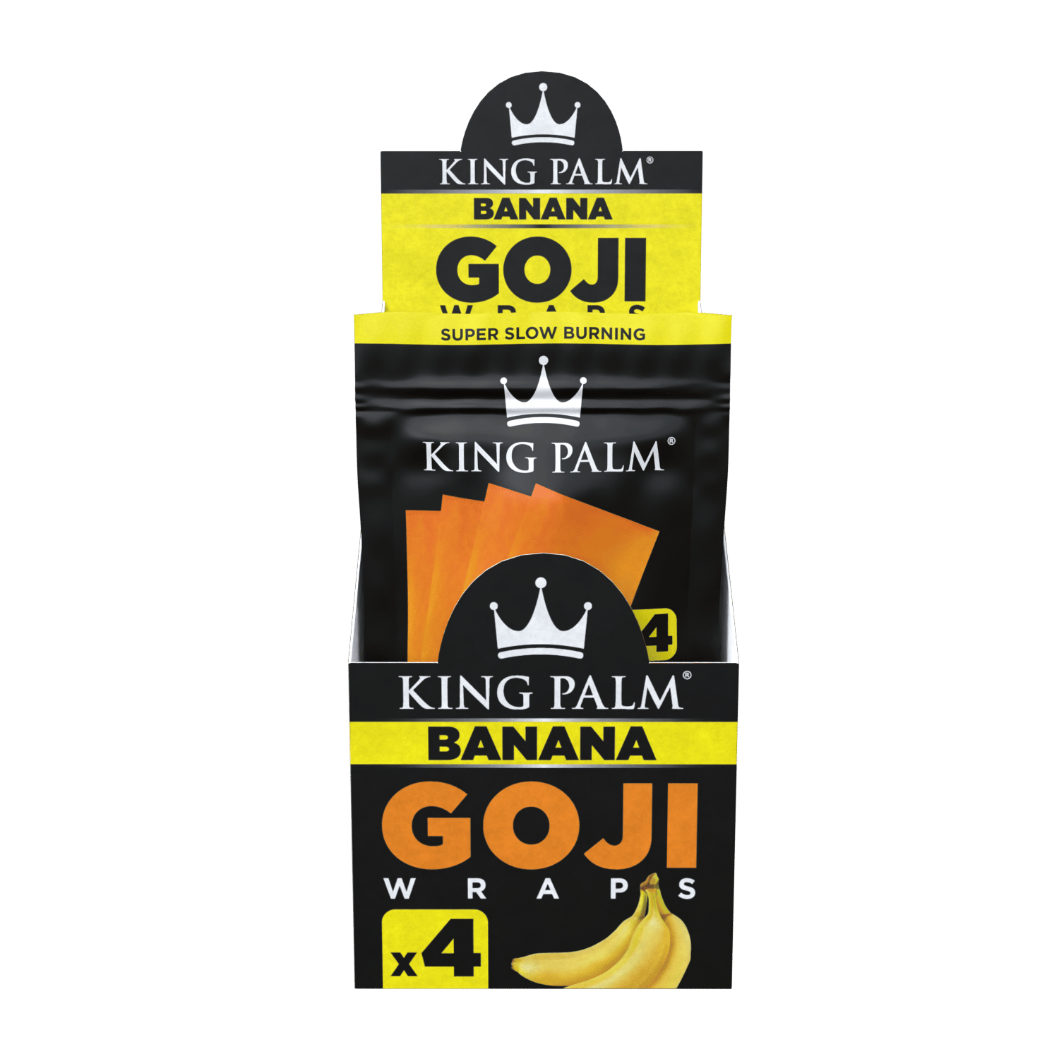 King Palm - 4.5" Goji Wraps W/Tips - Blunt/Hemp Wraps(15 Packs x 4 Wraps) - MK Distro