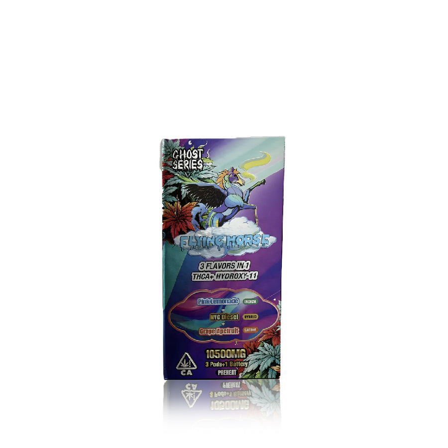 Flying Horse - Ghost Series 3 Flavors in one (THCA + Hydroxy-11) - Hemp Disposables (10.5g) - MK Distro