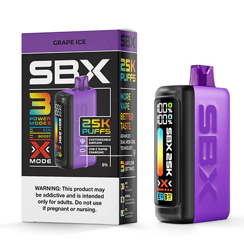 SBX - Disposable Vapes (5% - 25,000 Puffs) - Box of 5 (SALE ONLY OUT OF TEXAS)