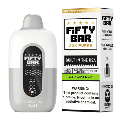 Fifty Bar - Disposable Vape (5% - 20K Puffs) - Box of 5 - TX COMPLIANT - MK Distro