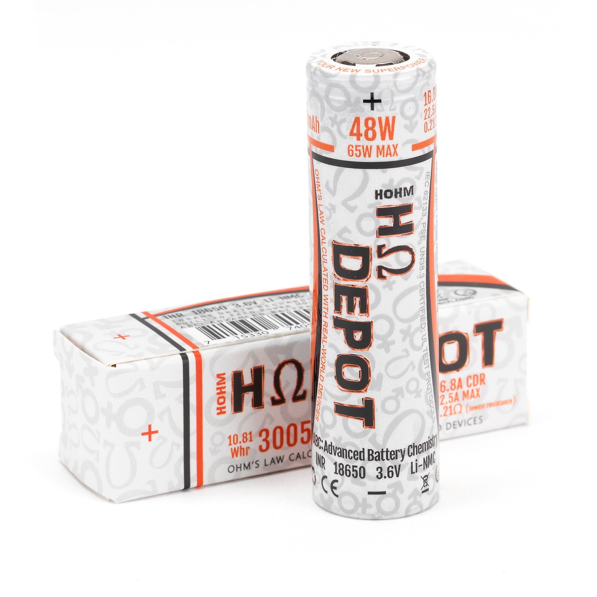 Hohm - Depot 18650 3005mAh 48W - Vape Batteries (2pk)