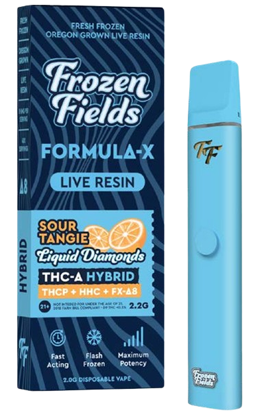 Frozen Fields Formula - X (THC-A+THCP+HHC+D8 Live Resin) - Hemp Disposable (3.5g x 5) - MK Distro