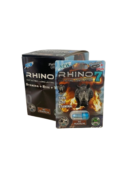 Rhino 7 (1000k) Pills - Energy & Enhancement (Display of 24) - MK Distro