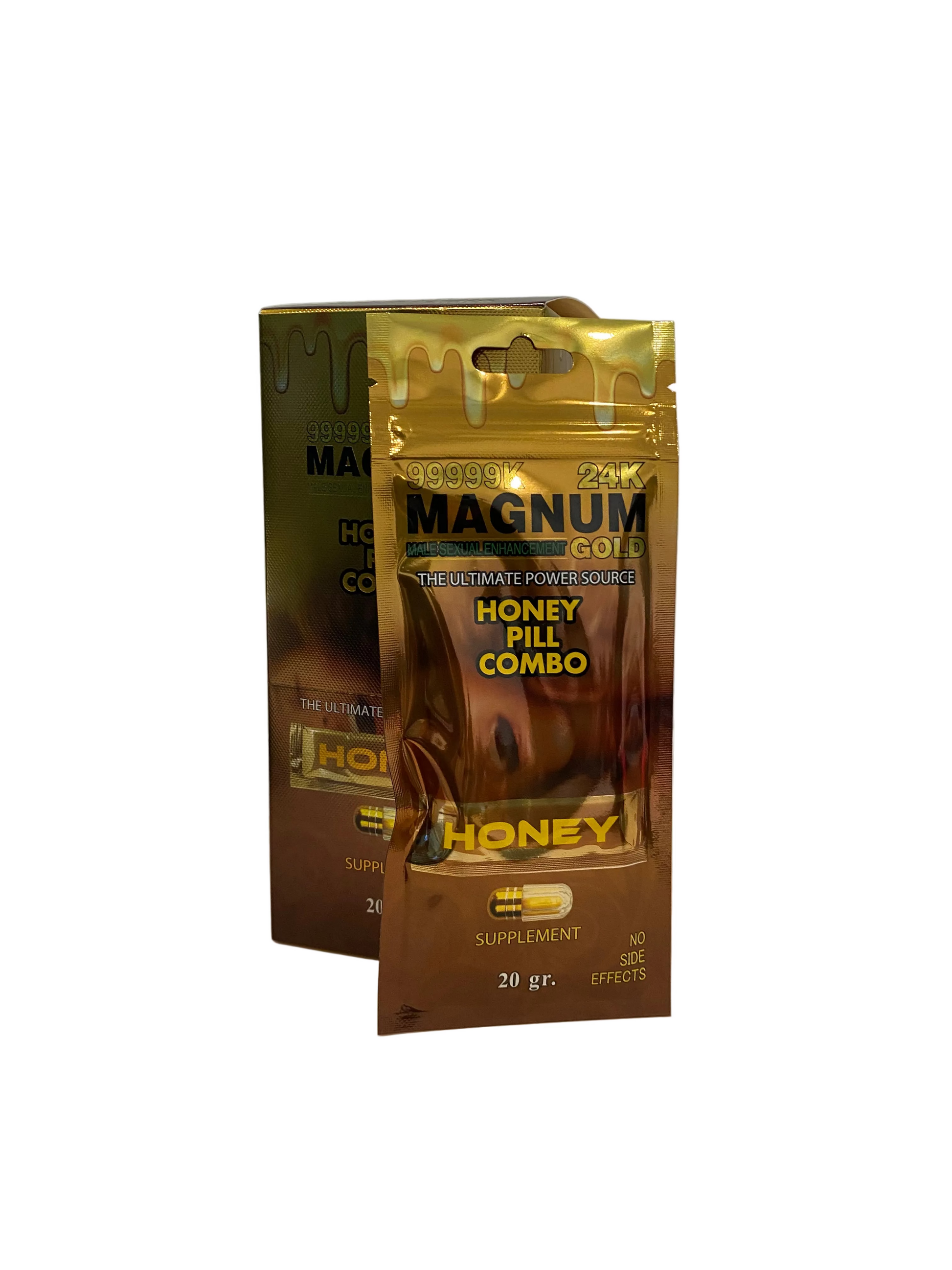 24K Magnum Gold (Honey + Pill) - Energy & Enhancement (20g) (Display of 18) - MK Distro