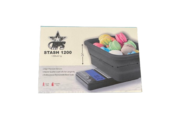 True 42 Stash 1200 Black Retractable Bowl - Scales (1200g x 0.1g) - MK Distro