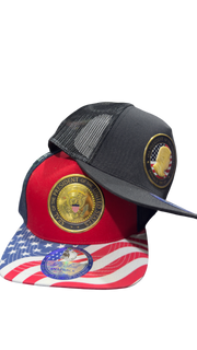 United States President Trump (Gold Profile) - Trucker Hats - MK Distro