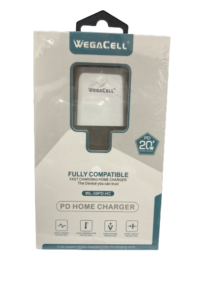 WegaCell - Fast Charge Home Charger (PD Home Charger) - Electronics (20W Power Output) - MK Distro