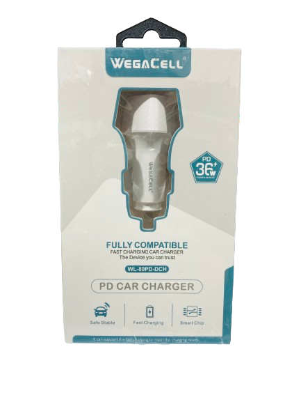 WegaCell - Fast Charge (PD Car Charger) - Electronics (36W Output) - MK Distro
