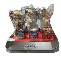 Tesla Coil - Blow Design (61740-T) - Triple Flame Refillable Lighters (Box of 6) - MK Distro