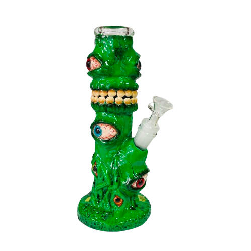 10" WaterPipe - Hand Painting Eye Monster Design (WPSH25) - MK Distro