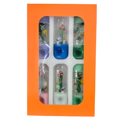 Apex - 5" Mushroom Hand Pipe 6pk Set (HPD-1101) - MK Distro