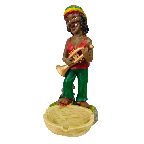 Rasta Resin Medium Ashtray - MK Distro