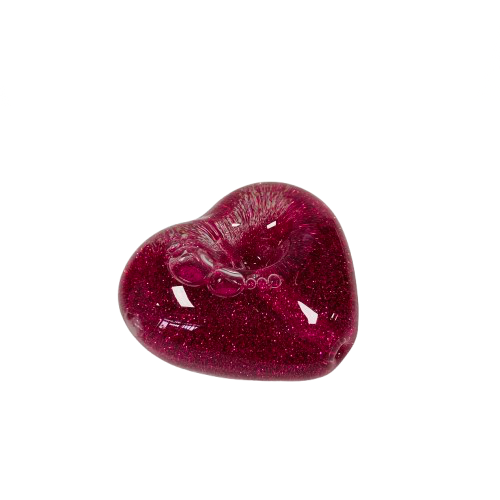 2.8" Hand Pipe - Heart Shaped Glycerine Design (GHP1190) - MK Distro