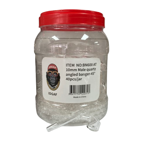 10mm Quartz Angled Bangers 40ct Jar (BN600AT) - MK Distro