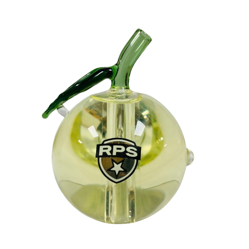 2.4" Hand Pipe - Glycerine Green Apple Design (GHP1126) - MK Distro