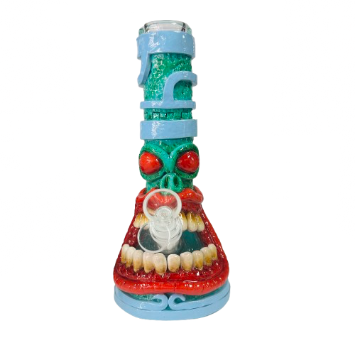 10" WaterPipe - Hand Painting Monster Design (MWSH20) - MK Distro