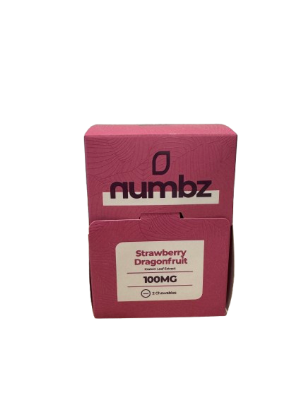 Numbz - Kratom leaf Extract Chewables  100mg - (2 Chewables x 20) - MK Distro