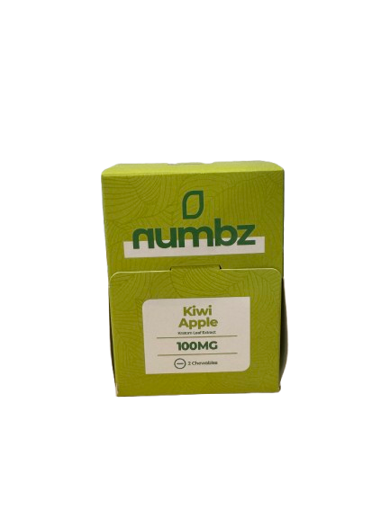 Numbz - Kratom leaf Extract Chewables  100mg - (2 Chewables x 20) - MK Distro