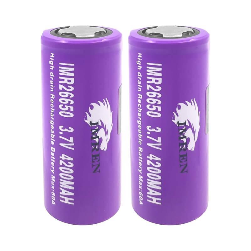 Imren - 26650 4200mAh 60A 3.7V Batteries (Single) - MK Distro