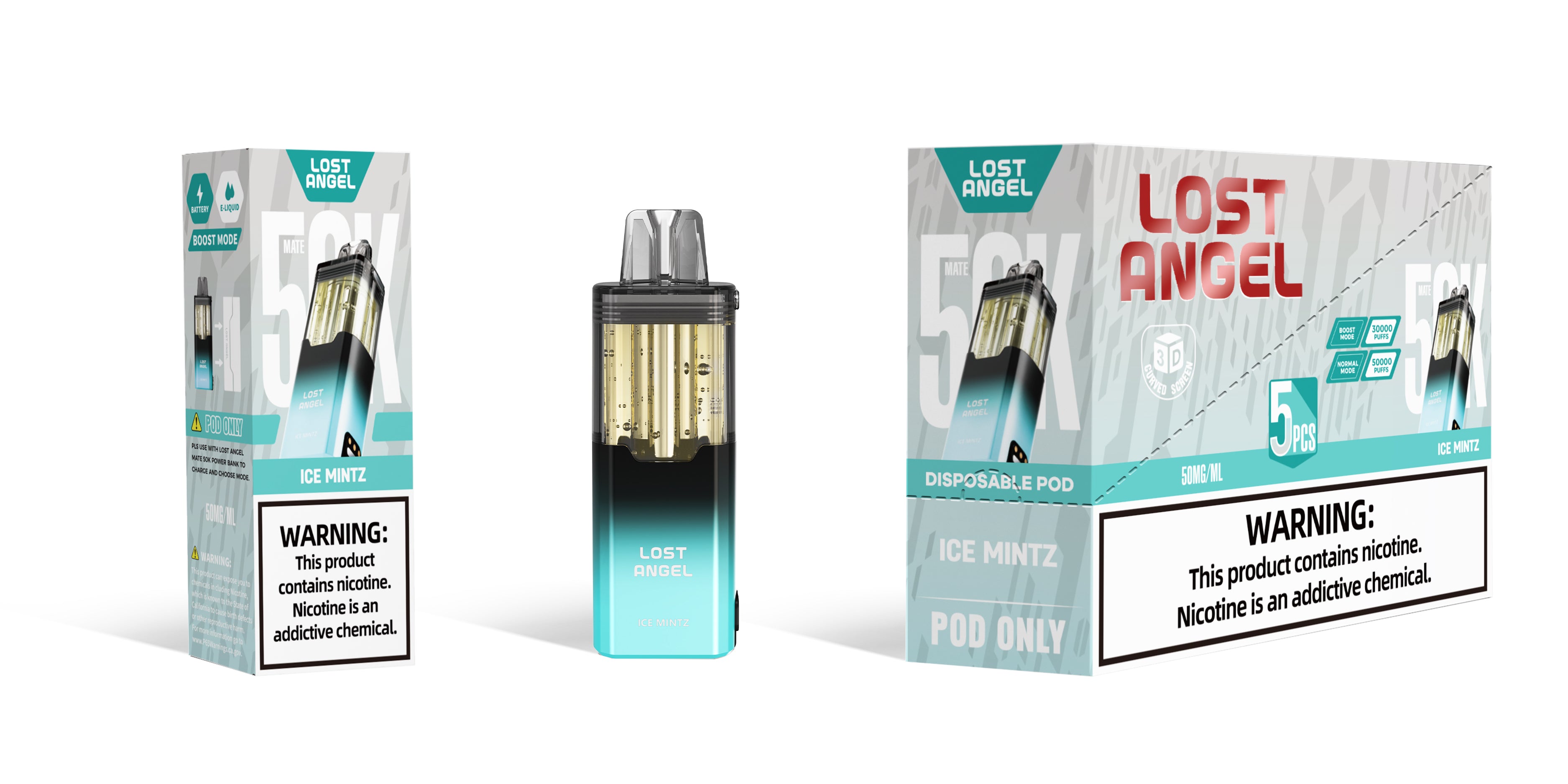 Lost Angel 50k POD - Disposable Vape (5%) (Box of 5)