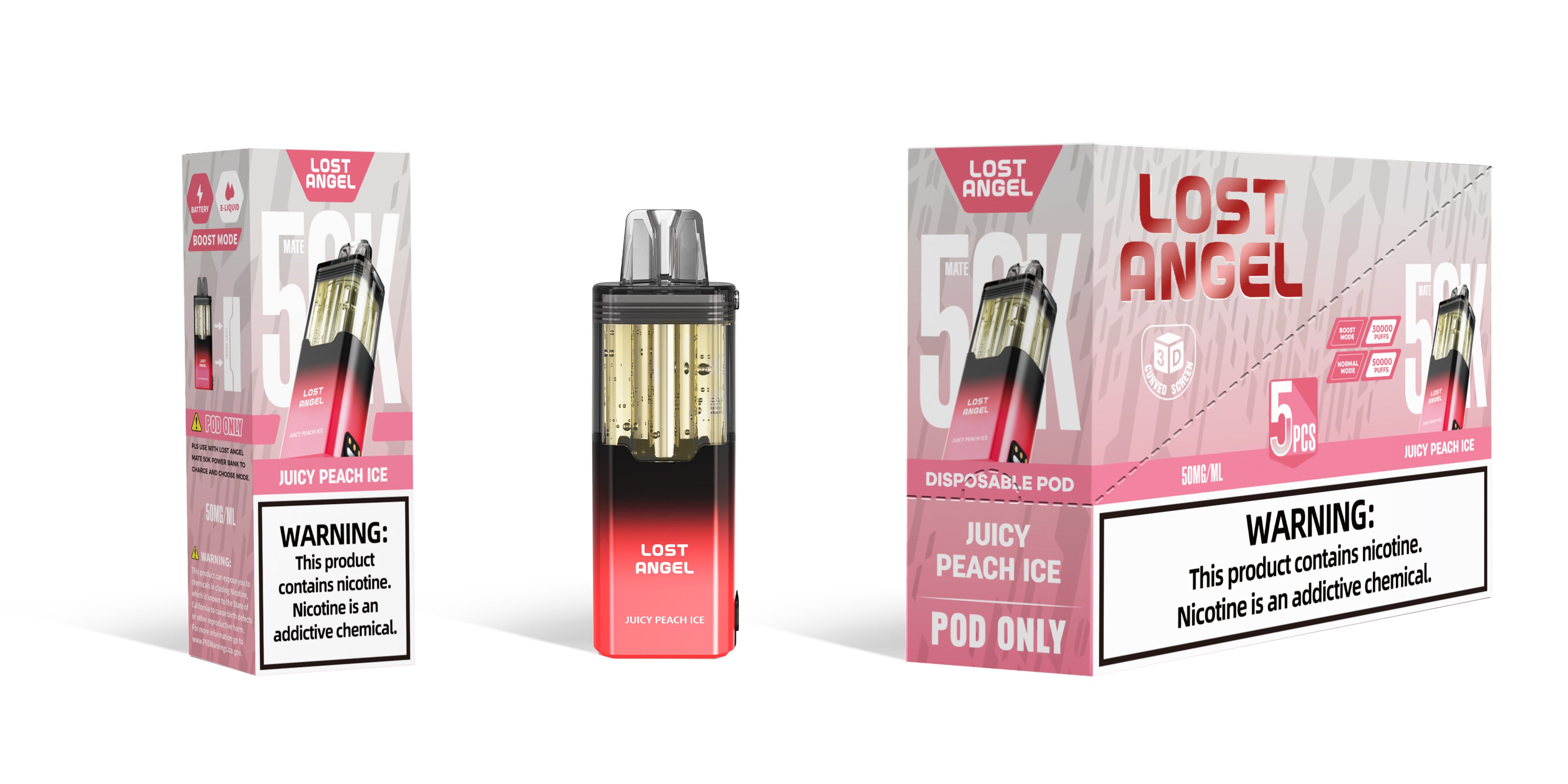 Lost Angel 50k POD - Disposable Vape (5%) (Box of 5)