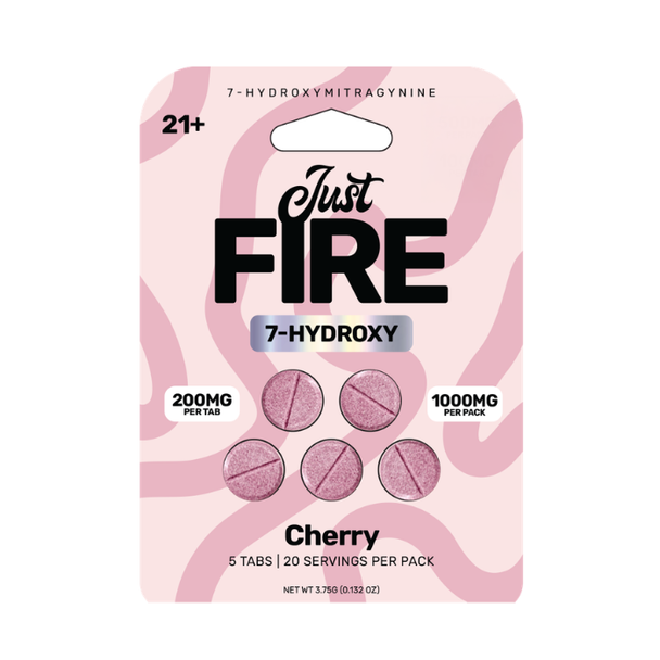 Just Fire 7 100mg (7OH|MIT) - Kratom Tablets (200mg x 5) (Display of 5)