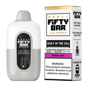 Fifty Bar - Built In The USA - Disposable Vape (5% - 20,000 Puffs) - Box of 5