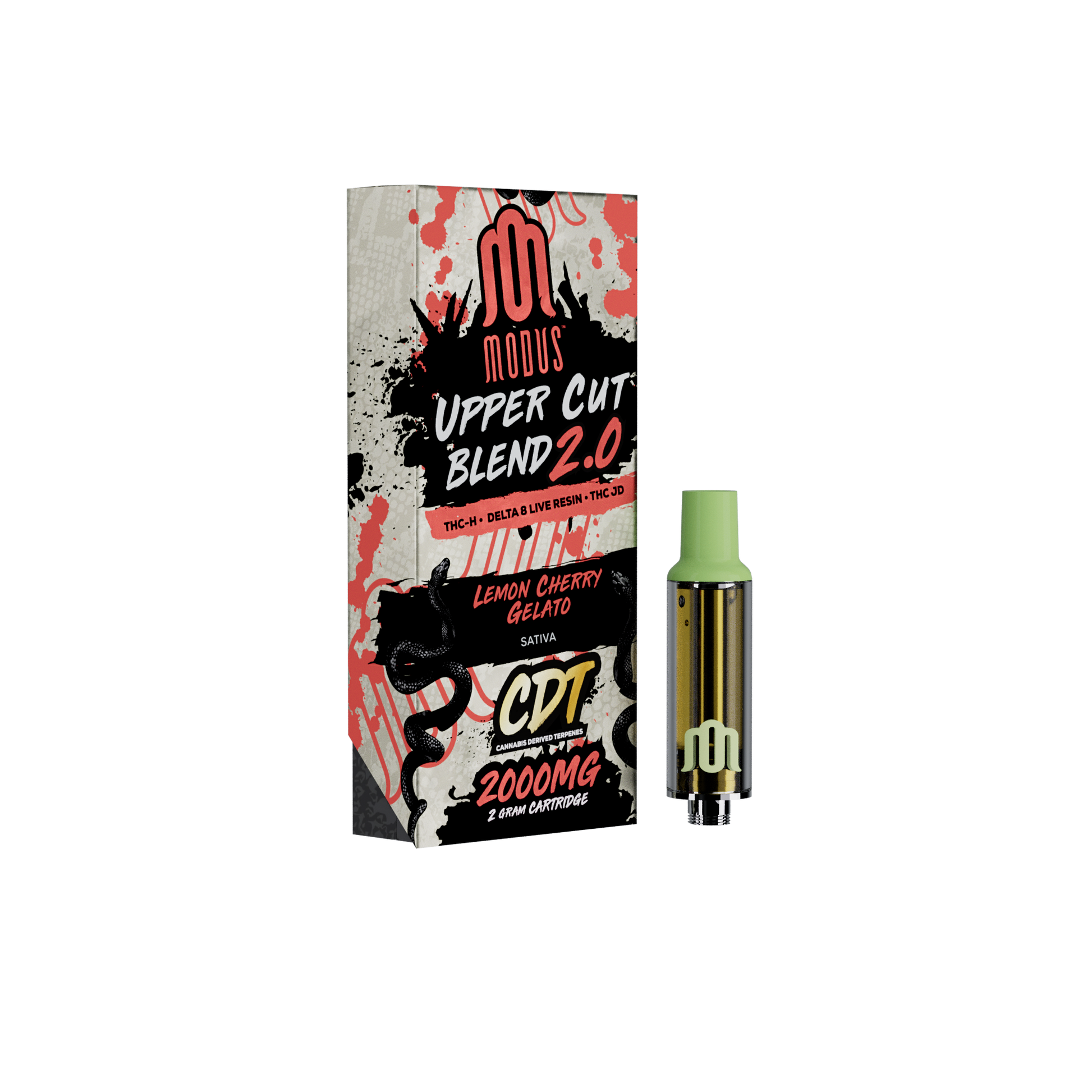 MODUS - Uppercut Blend 2.0 (THC-H + D8 Live Resin + THC-JD) - Hemp Cartridges (2g x 5) - MK Distro