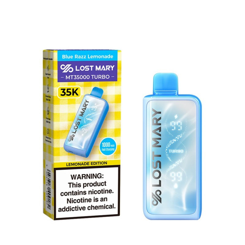 Lost Mary MT 35K Turbo Lemonade Edition - Disposable Vape (5%) (Box of 5) TX Compliant - MK Distro