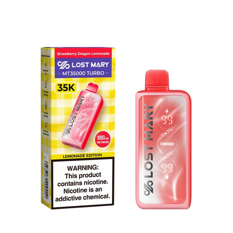 Lost Mary MT 35K Turbo Lemonade Edition - Disposable Vape (5%) (Box of 5) TX Compliant - MK Distro