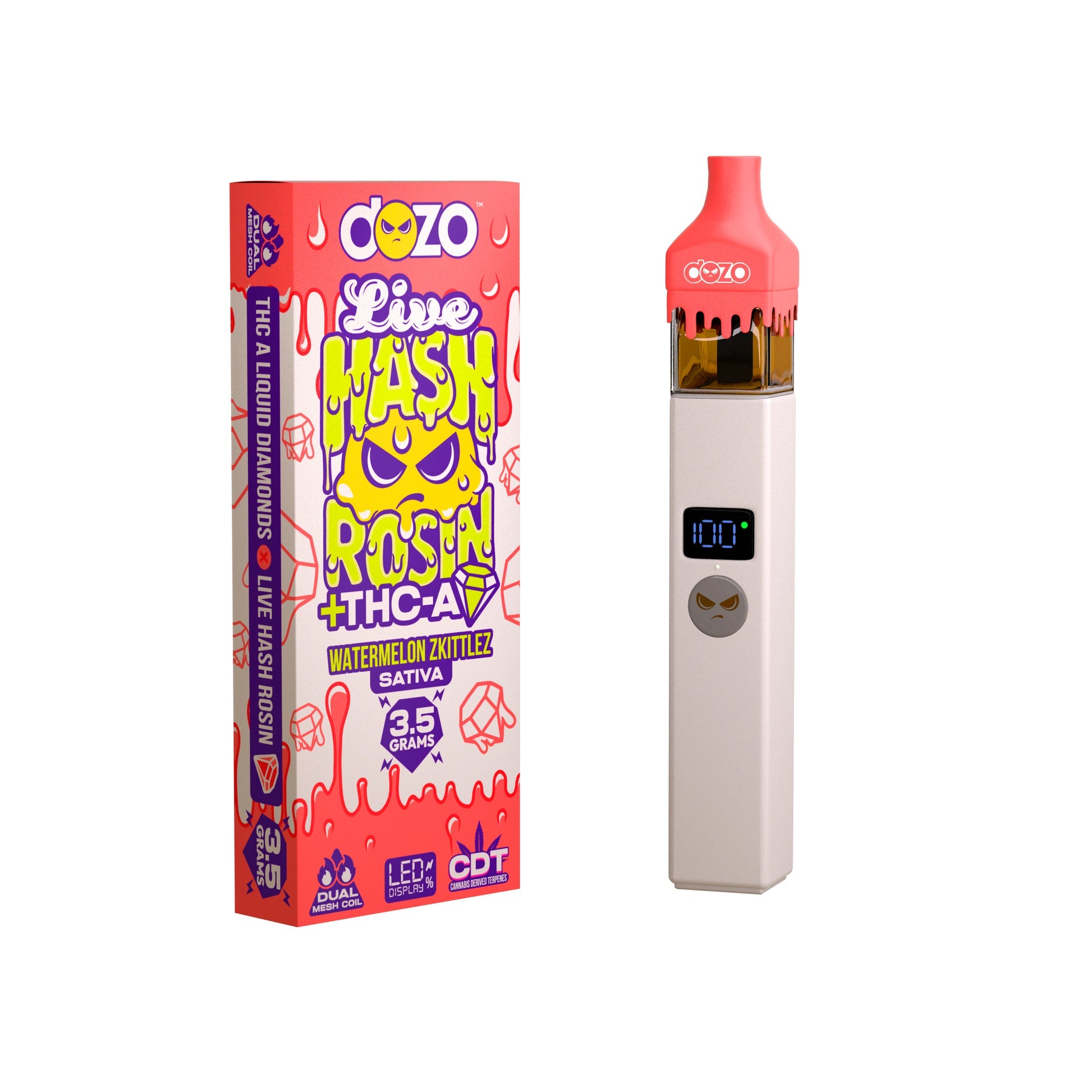 Dozo - Live Hash Rosin + THC-A - Delta Disposable (3.5g) - MK Distro