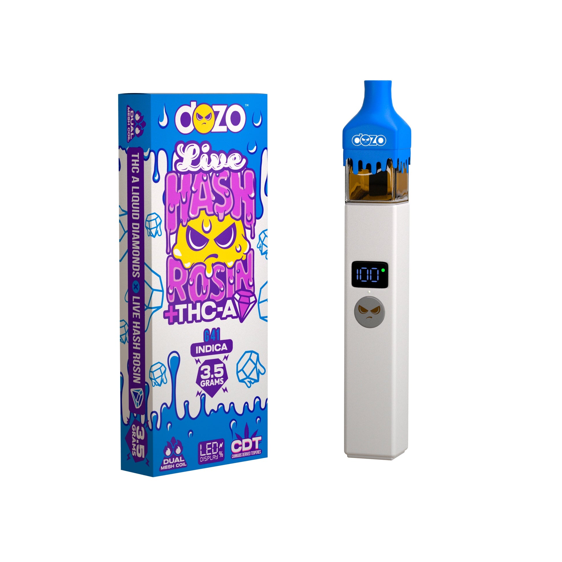 Dozo - Live Hash Rosin + THC-A - Delta Disposable (3.5g) - MK Distro
