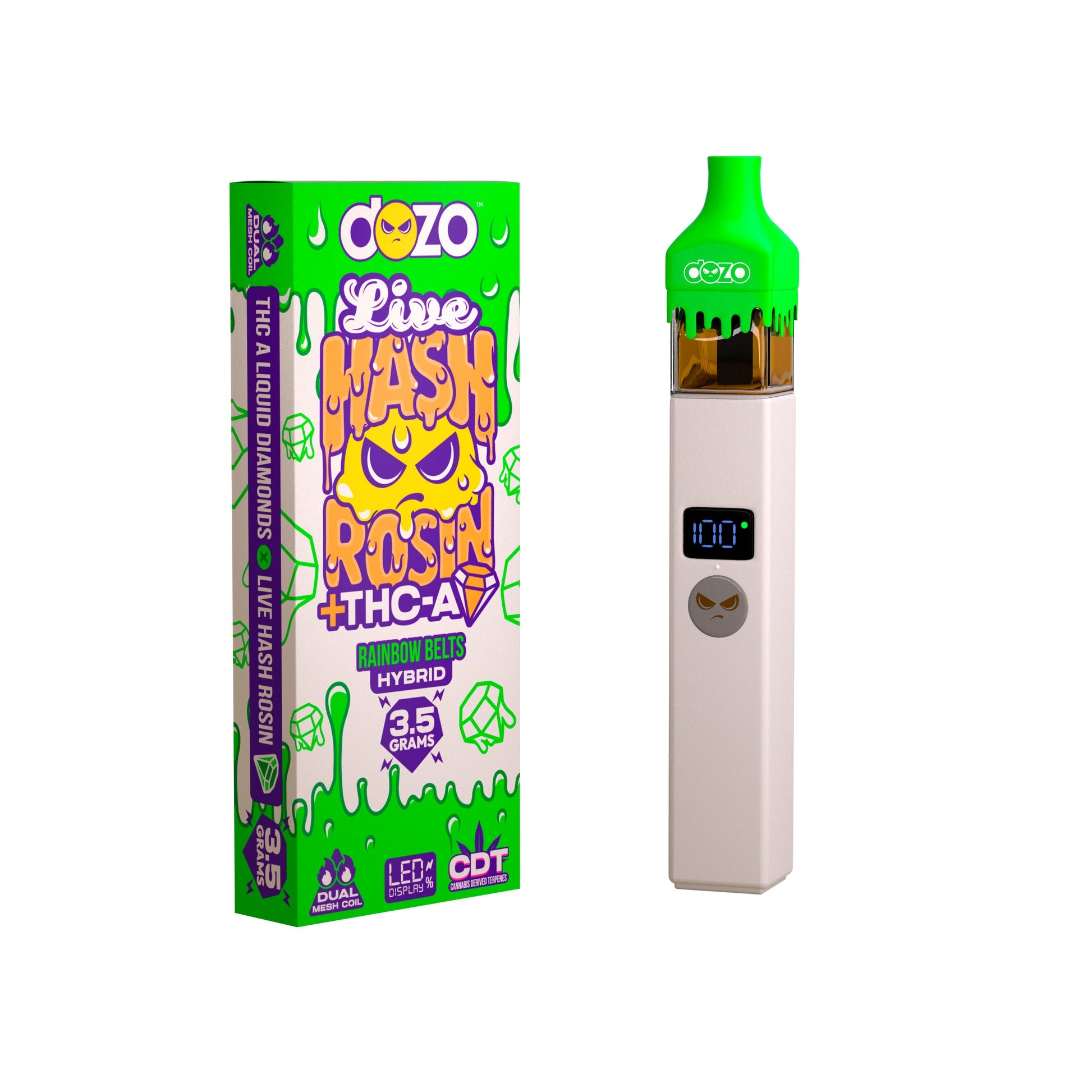 Dozo - Live Hash Rosin + THC-A - Delta Disposable (3.5g) - MK Distro