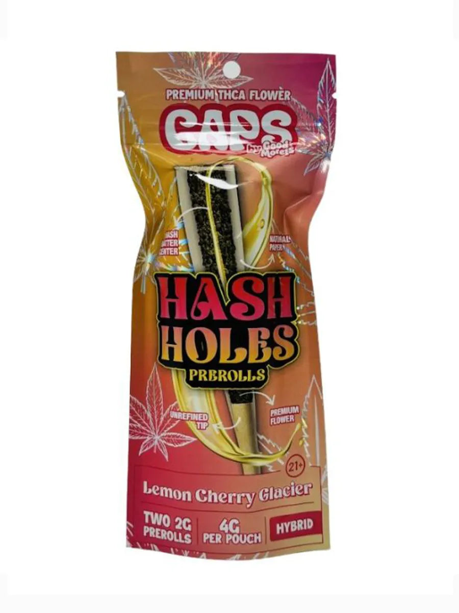 Caps (By Good Morels) - Hash Holes (Premium THCA) Pre-Rolls (2g x 2 Pre-Rolls) - MK Distro