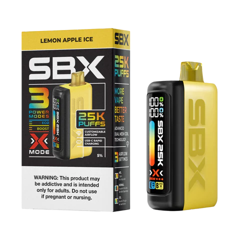 SBX - Disposable Vapes (5% - 25,000 Puffs) - Box of 5 (SALE ONLY OUT OF TEXAS)
