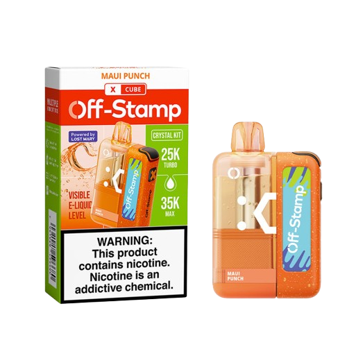 Off Stamp X-Cube Crystal Kit (TC) - Disposable Vapes (5% - 35,000 Puffs) - Box of 5  (TEXAS COMPLIANT)