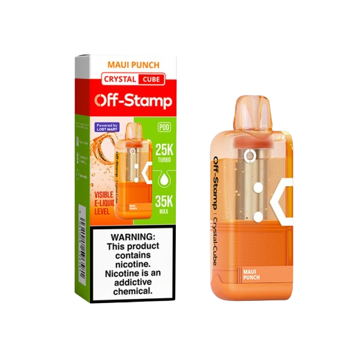 Off Stamp X-Cube Crystal Pod (TC) - Disposable Vapes (5% - 35,000 Puffs) - Box of 5  (TEXAS COMPLIANT)