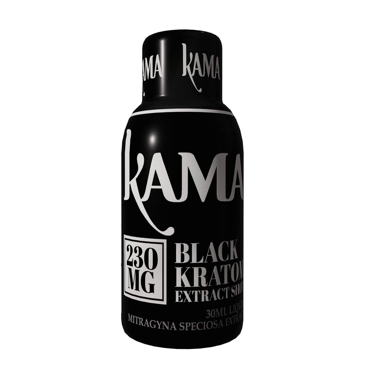 KAMA - Black Liquid - Kratom Extract Shot 230mg - (12 x 30ml) - MK Distro